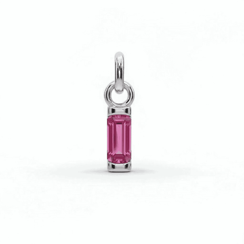 Birthstone Baguette Charm