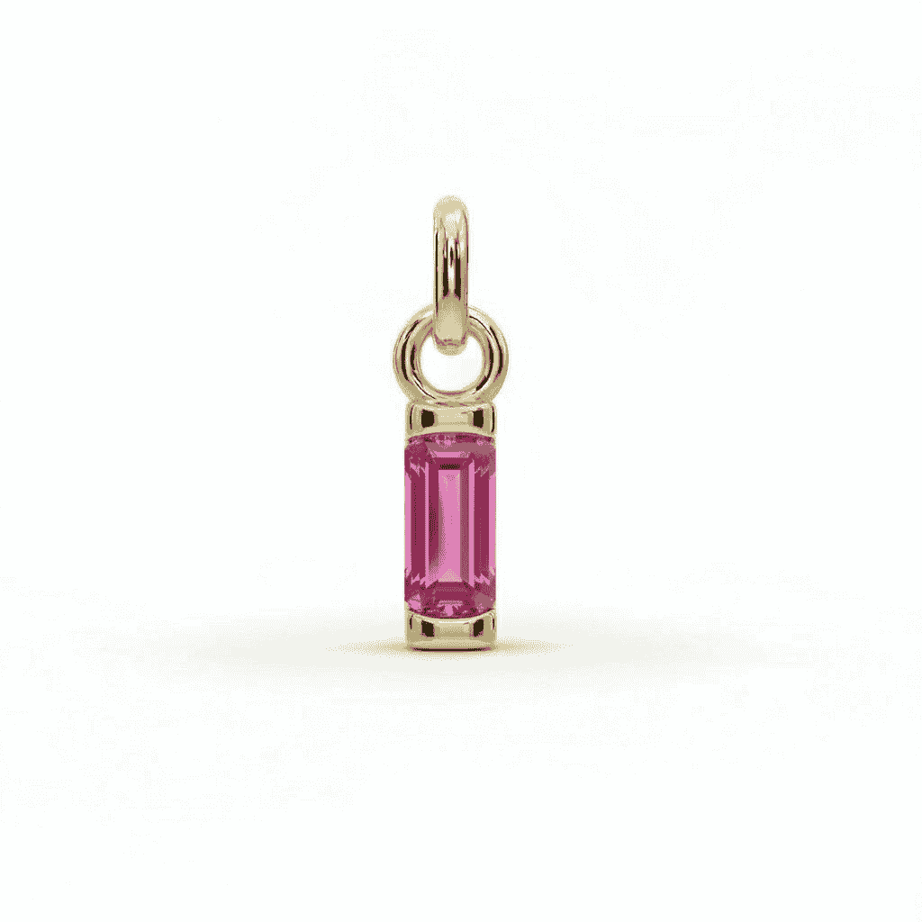 Birthstone Baguette Charm
