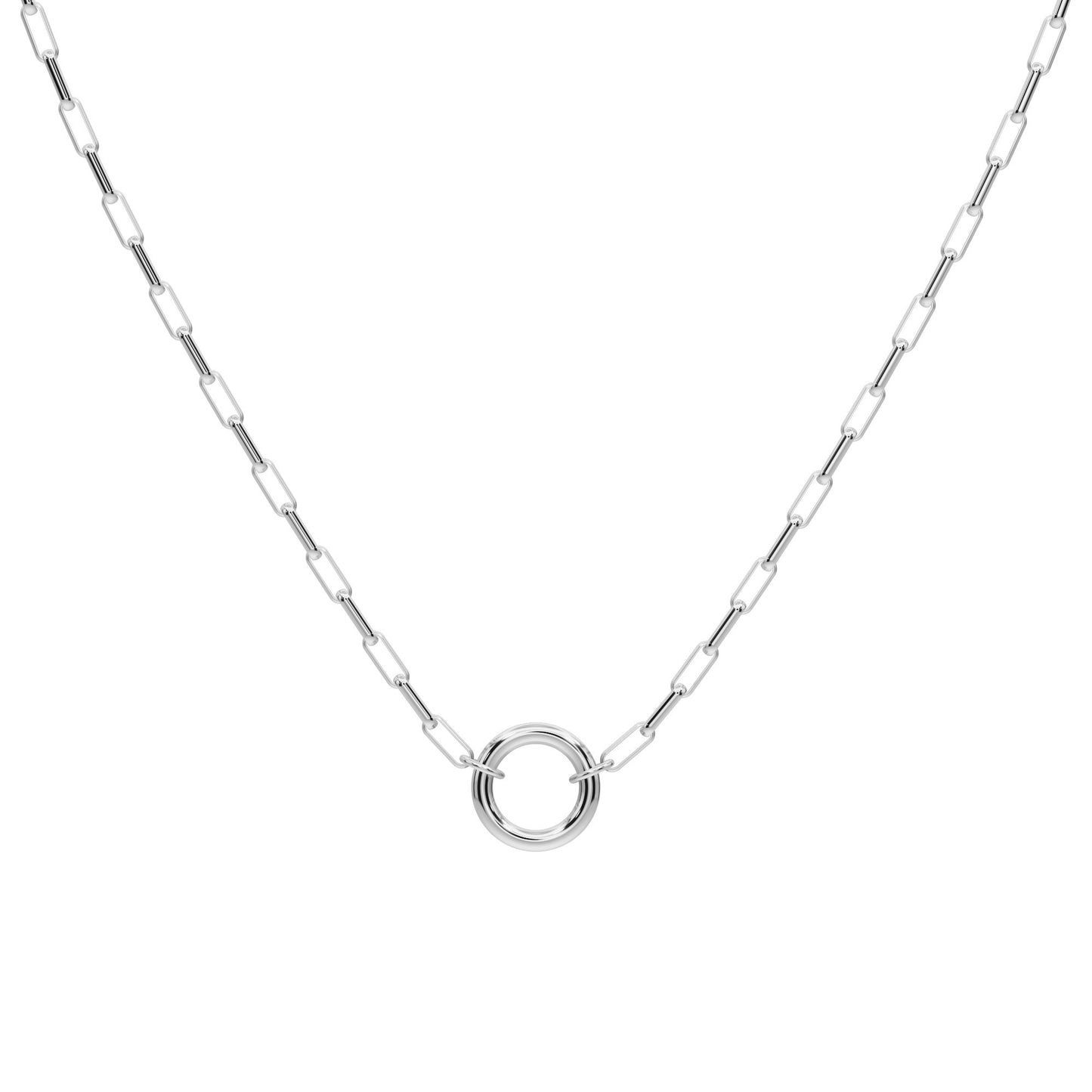 Petite Paper Clip Chain Necklace with Connector