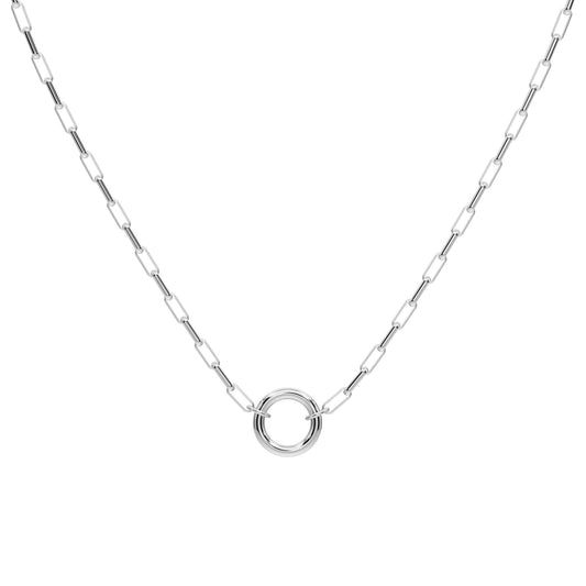 Petite Paper Clip Chain Necklace with Connector
