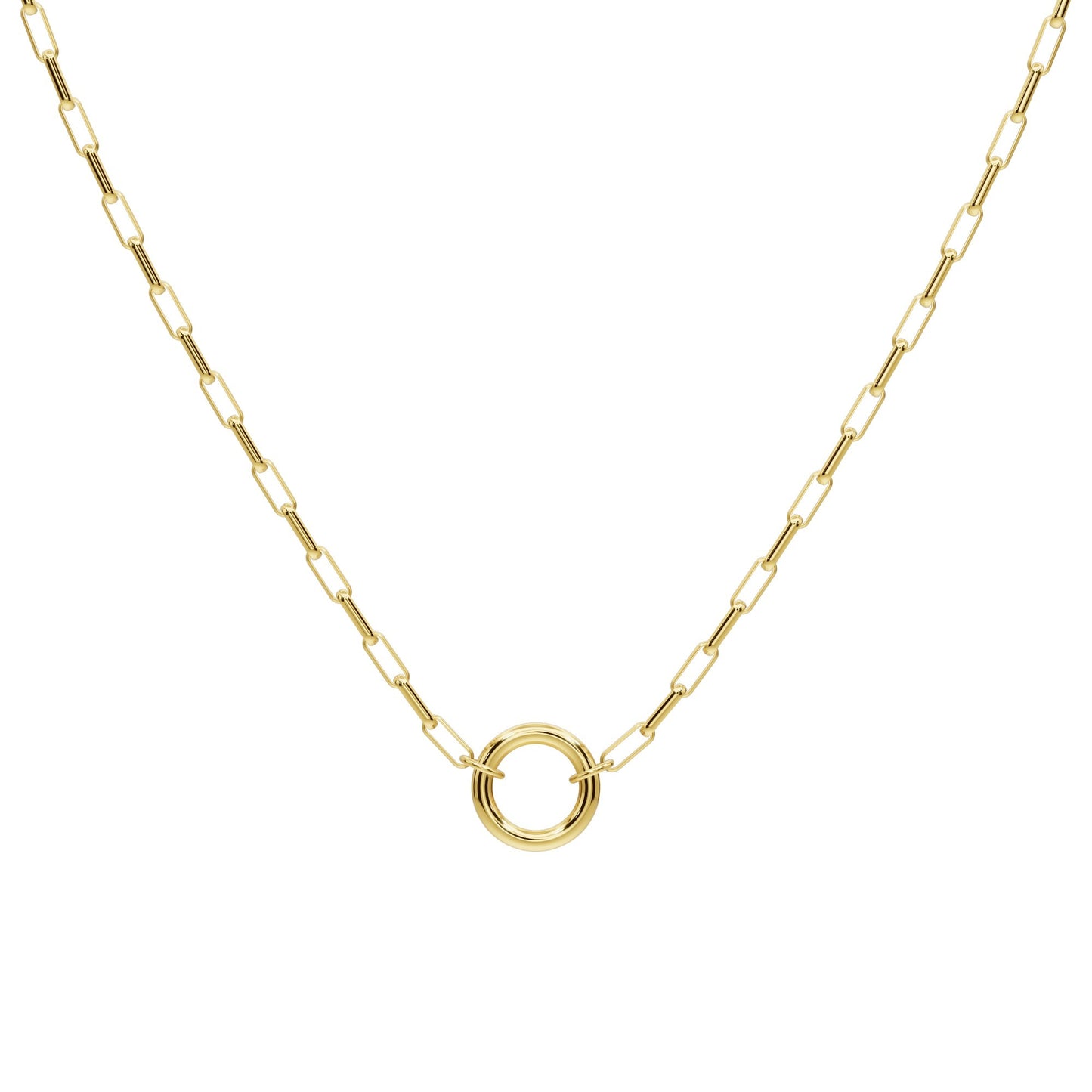 Petite Paper Clip Chain Necklace with Connector