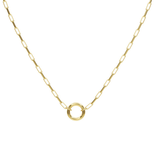Petite Paper Clip Chain Necklace with Connector
